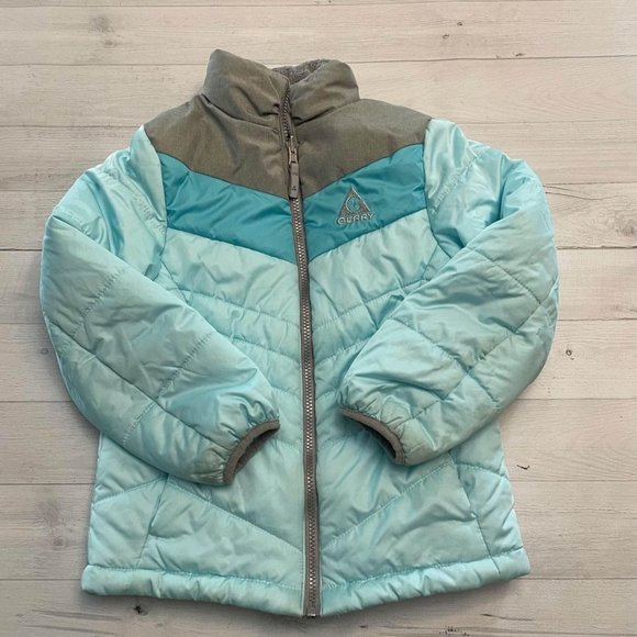 gerry girls‎ aqua blue winter jacket 7/8 - Picture 1 of 9
